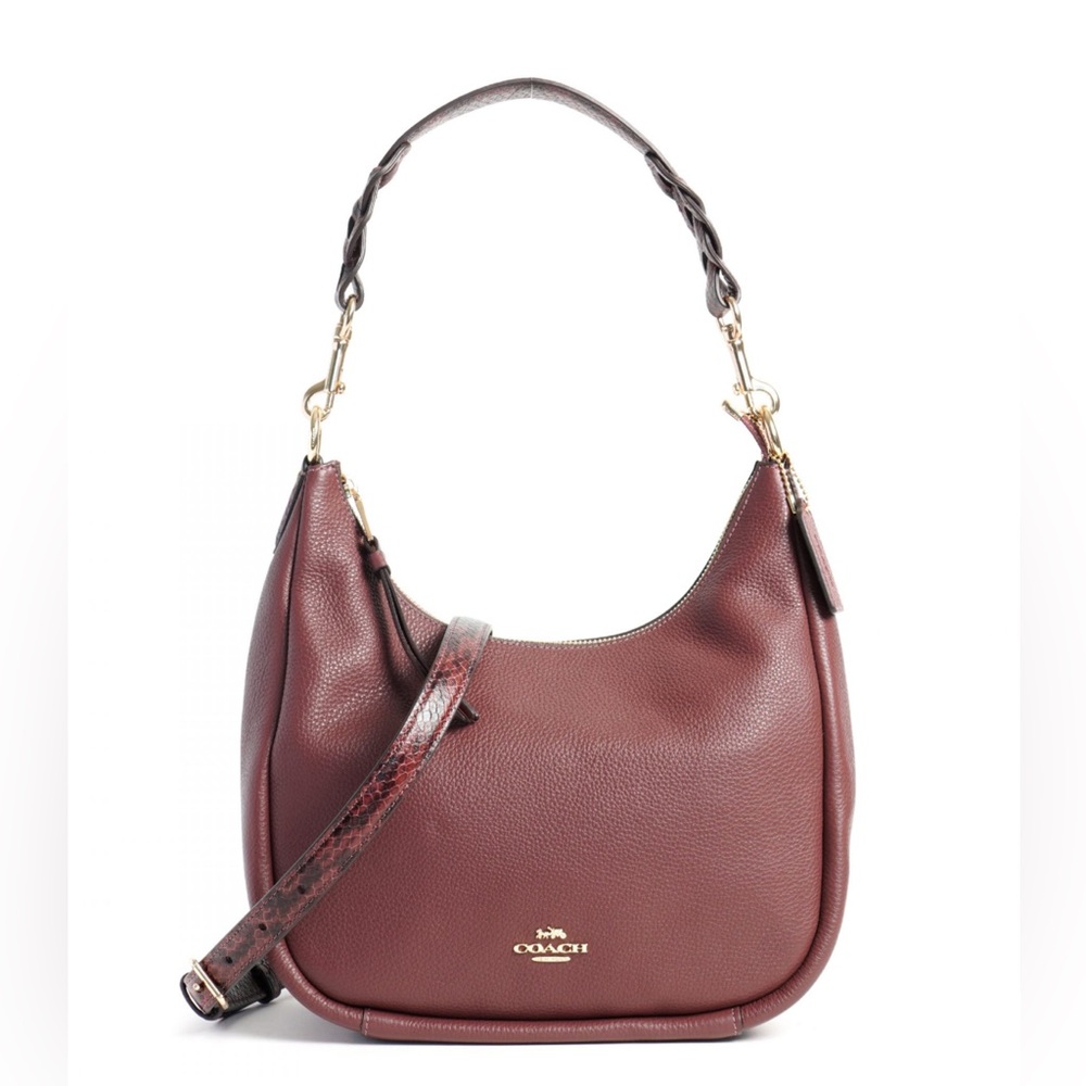Coach Jules Hobo in Wine/Gold.